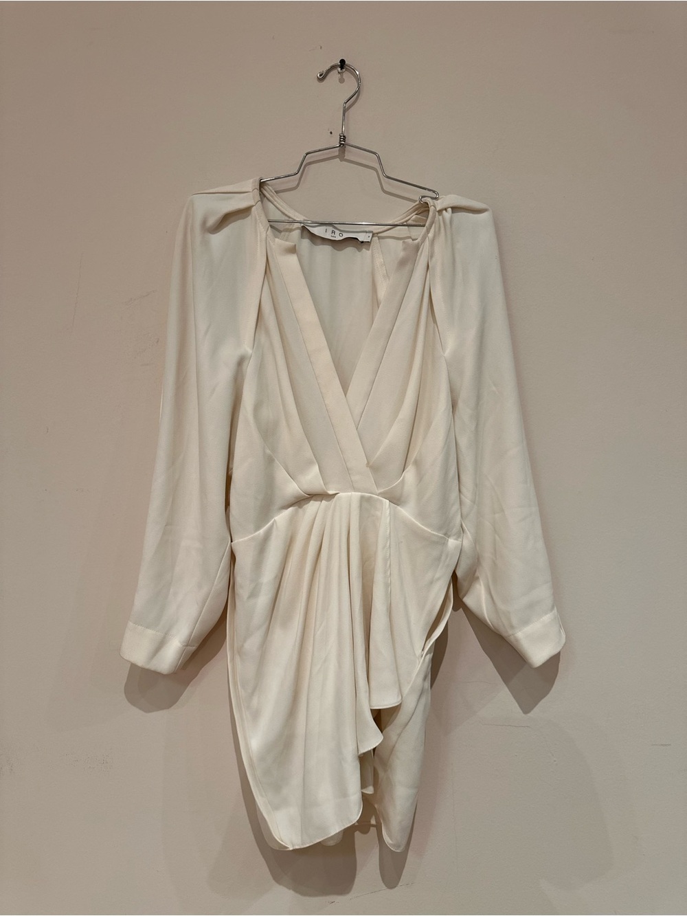 IRO Ivory Long-Sleeve Wrap Chemise